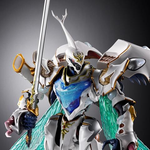 「New Story of Aura Battler DUNBINE」のサーバインのフィギュア「METAL BUILD DRAGON SCALE サーバイン（白き秘宝）」（c）創通・サンライズ