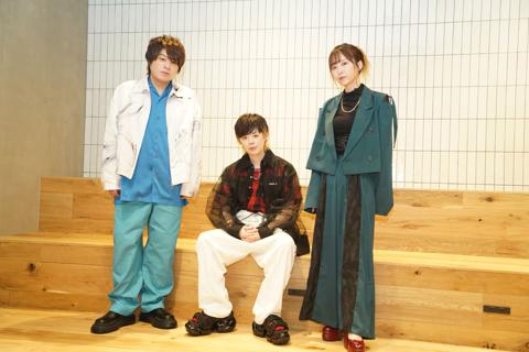 「ガチアクタ」に出演する（左から）松岡禎丞さん、市川蒼さん、花守ゆみりさん