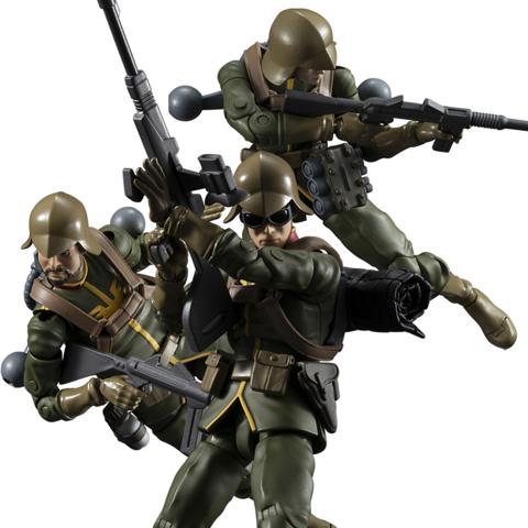 「機動戦士ガンダム」のジオン公国軍一般兵士のフィギュアのセット「G.M.G. 機動戦士ガンダム ジオン公国軍一般兵士セットボックス」（c）創通・サンライズ
