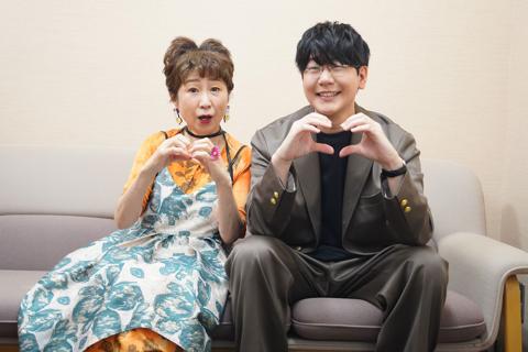 「ダンダダン」に出演する田中真弓さん（左）と花江夏樹さん