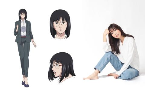 「キャッツ・アイ」の完全新作アニメに登場する浅谷光子のビジュアル（左）と浅谷光子の声優を務める日笠陽子さん（C）北条司／コアミックス