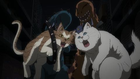「ニャイト・オブ・ザ・リビングキャット」の第8話「ニャルマゲドン」の一場面(C)ホークマン・メカルーツ/マッグガーデン/ニャイリビ製作委員会