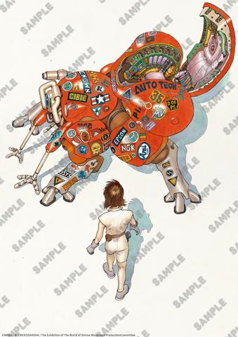 「士郎正宗の世界展 ～『攻殻機動隊』と創造の軌跡～」で公開さえた「大友克洋×攻殻機動隊」トリビュートイラスト