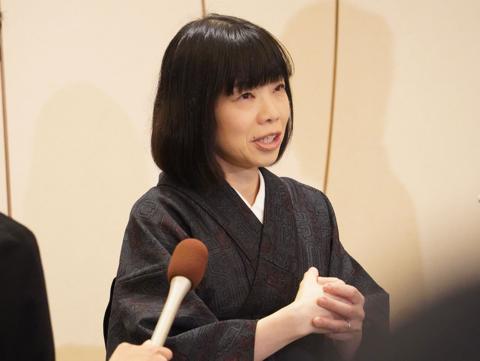 「大山のぶ代さんを偲ぶ会」に参列した水田わさびさん