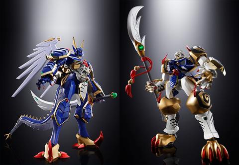 「スーパーロボット大戦OG ORIGINAL GENERATIONS」の龍虎王、虎龍王の玩具「超合金魂 GX-119 龍虎王／虎龍王」（c）SRWOG PROJECT