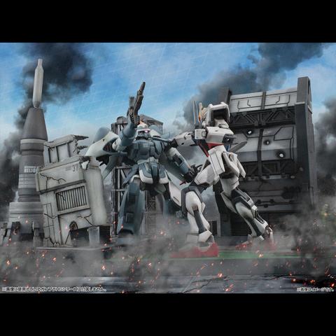 「機動戦士ガンダムSEED」のスペースコロニー・ヘリオポリスの街並みを再現したジオラマ「Realistic Model Series 機動戦士ガンダムSEED（1／144HGシリーズ用） 【GS06】 ヘリオポリスバトルステージ」（c）創通・サンライズ