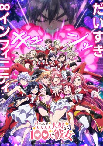 「君のことが大大大大大好きな100人の彼女」のテレビアニメ第3期のティザービジュアル（c）中村力斗・野澤ゆき子／集英社・君のことが大大大大大好きな製作委員会