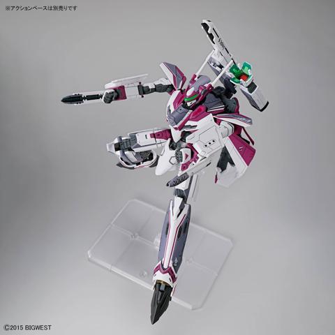 「マクロスΔ」のプラモデル「VF-31Cジークフリード」「HG 1/100 VF-31C ジークフリード(ミラージュ・ファリーナ・ジーナス機)デラックスセット」(c)2015 BIGWEST