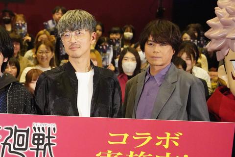 「呪術廻戦」のイベント「『渋谷事変』直前イベントwithTikTok」に登場した櫻井孝宏さん（左）と浪川大輔さん