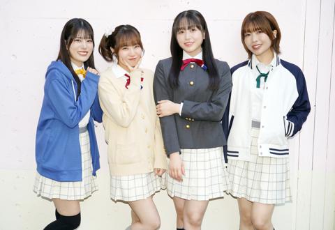 「映画『ラブライブ!虹ヶ咲学園スクールアイドル同好会 完結編 第2章』」に出演する(左から)田中ちえ美さん、村上奈津実さん、林鼓子さん、内田秀さん