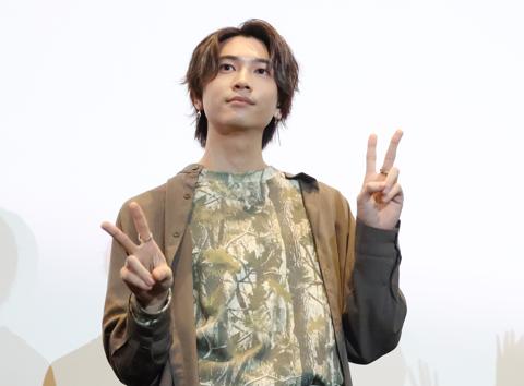 Vシネクスト「仮面ライダーガヴ　ギルティ・パルフェ」完成披露舞台あいさつに登壇した庄司浩平さん