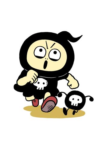 「最強ジャンプ」2026年1月号に掲載されるにしむらゆうじさんの読み切り「ニンニク少年漫画 魔界のばけおにやる気なしっ」のカット(c)studio UG - NishimuraYuji