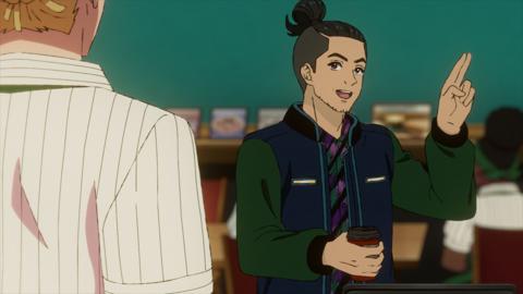 アニメ「Let’s Play クエストだらけのマイライフ」の最終12話「CONTINUE」に登場するトシノブ・クボタ（c）Let’s Play製作委員会