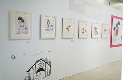 あだち充さんの画業55周年を記念した展示会「ー画業55周年記念ー あだち充展」の様子
