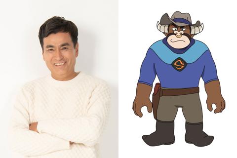 12月31日放送の「大みそかだよ！ドラえもん１時間スペシャル」に声優として出演する石原良純さん（左）と演じるモーガンのビジュアル（c）藤子プロ・小学館・テレビ朝日・シンエイ・ADK