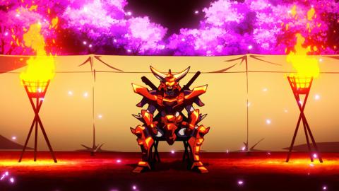 アニメ「鎧真伝サムライトルーパー」の第1話の一場面（c）SUNRISE