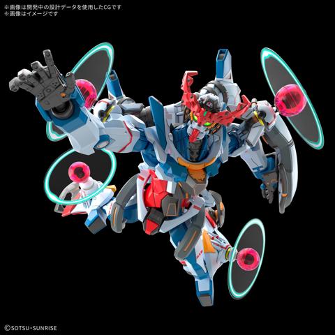 「機動戦士Gundam GQuuuuuuX」のGQuuuuuuXのガンプラ「HG 1／144 ジークアクス（エンディミオン・ユニット覚醒時）」（c）創通・サンライズ