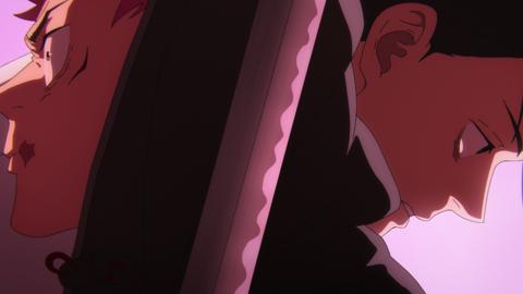 アニメ「呪術廻戦」の第48話「執行」の一場面（c）芥見下々／集英社・呪術廻戦製作委員会