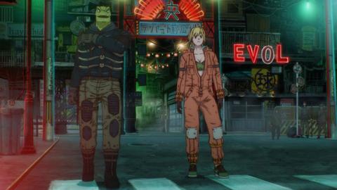 アニメ「ドロヘドロ」のシーズン1の第3話「死者の夜――決闘！ 中央デパート前――」の一場面（c）2026 林田球・小学館／『ドロヘドロ Season2』製作委員会