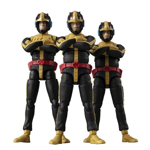 「機動戦士ガンダム」の“黒い三連星”のフィギュアセット「G.M.G. COLLECTION EX 機動戦士ガンダム ジオン公国軍 迫撃！ジェット・ストリーム・アタック」（c）創通・サンライズ