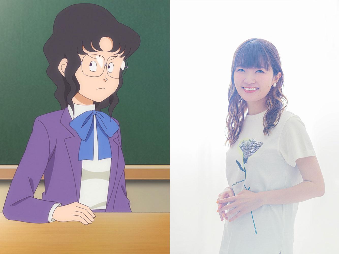 アニメ「ハイスクール！奇面組」に登場する葉反度礼美（左）と葉反度礼美の声優を務める種崎敦美さん（c）新沢基栄／集英社・奇面組