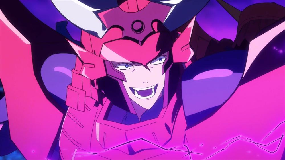 アニメ「鎧真伝サムライトルーパー」の第4話「魂伐闘」の一場面（c）SUNRISE