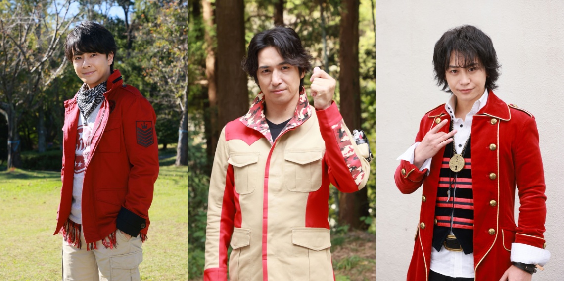 Vシネクスト「ナンバーワン戦隊ゴジュウジャーVSブンブンジャー」に出演する（左から）中尾暢樹さん、高橋光臣さん、小澤亮太さん（C）2026 東映ビデオ・東映AG・バンダイ・東映（C）テレビ朝日・東映AG・東映