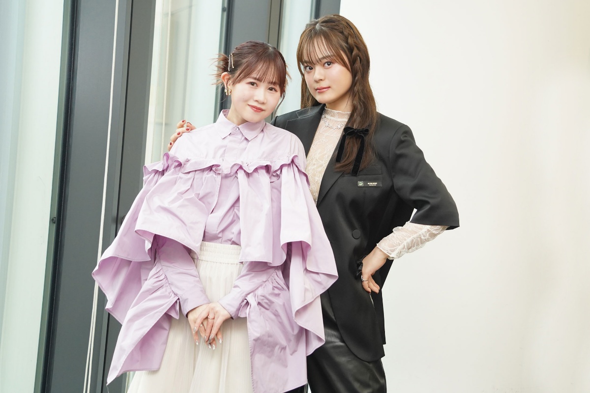 アニメ「銀河特急 ミルキー☆サブウェイ 各駅停車劇場行き」に出演するチハル役の寺澤百花さん（左）とマキナ役の永瀬アンナさん