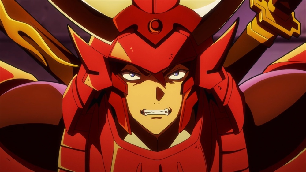 アニメ「鎧真伝サムライトルーパー」の第6話「離守舵跡」の一場面（c）SUNRISE