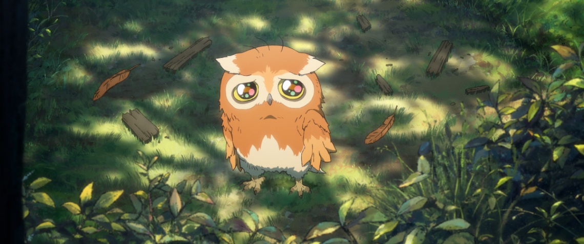 アニメ「クスノキの番人」に登場するコノハズク（c）東野圭吾／アニメ「クスノキの番人」製作委員会