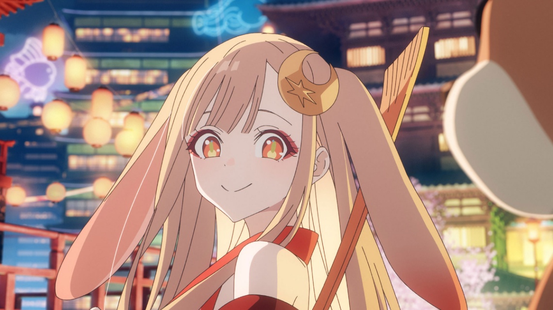 アニメ「超かぐや姫！」の劇中歌「私は、わたしの事が好き。」のリリックムービーの一場面（c）コロリド・ツインエンジンパートナーズ