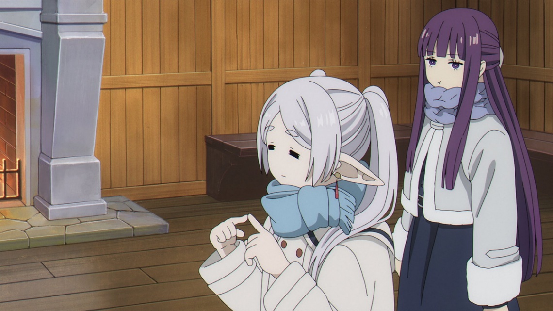 アニメ「葬送のフリーレン」の第33話「北部高原の物流」の一場面（c）山田鐘人・アベツカサ／小学館／「葬送のフリーレン」製作委員会