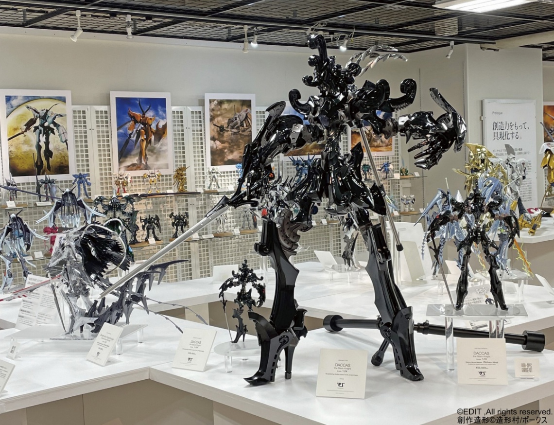 「ファイブスター物語」の立体造形を展示する「ボークスF.S.S.シリーズ展」（c）EDIT，All rights reserved.／創作造形（c）造形村／ボークス