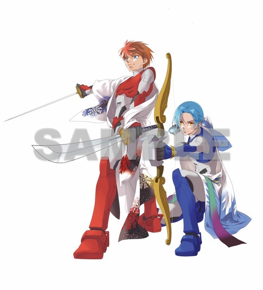 アニメ「鎧真伝サムライトルーパー」のブルーレイディスクボックス第1巻の初回仕様スペシャルイラストデジパック用のイラスト（c）SUNRISE