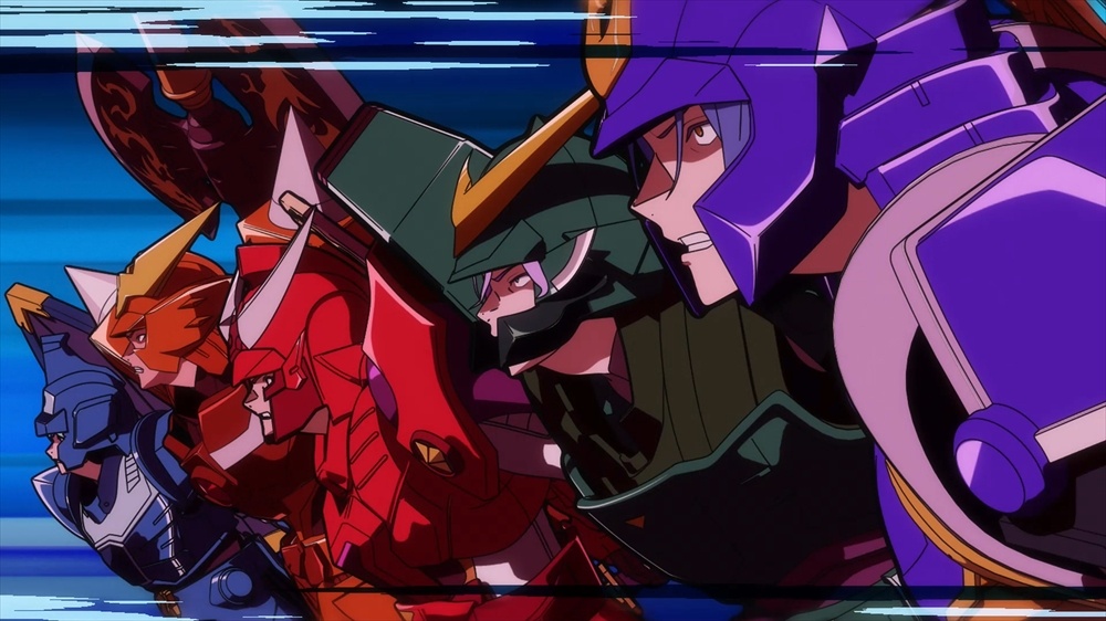 アニメ「鎧真伝サムライトルーパー」の第8話「逢解寅」の一場面（c）SUNRISE