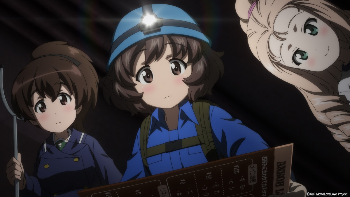 アニメ「ガールズ＆パンツァー もっとらぶらぶ作戦です！」の第3幕のオリジナルミニアニメ「新戦車、発見です！」（c）GuP MottoLoveLove Projekt