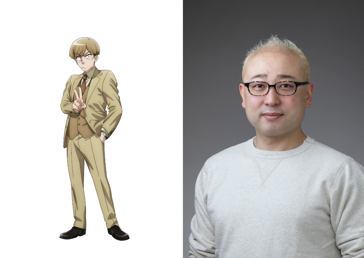 アニメ「スーパーの裏でヤニ吸うふたり」に登場する鈴木（左）と声優を務める高橋伸也さん（c）地主／SQUARE ENIX・「ヤニすう」製作委員会