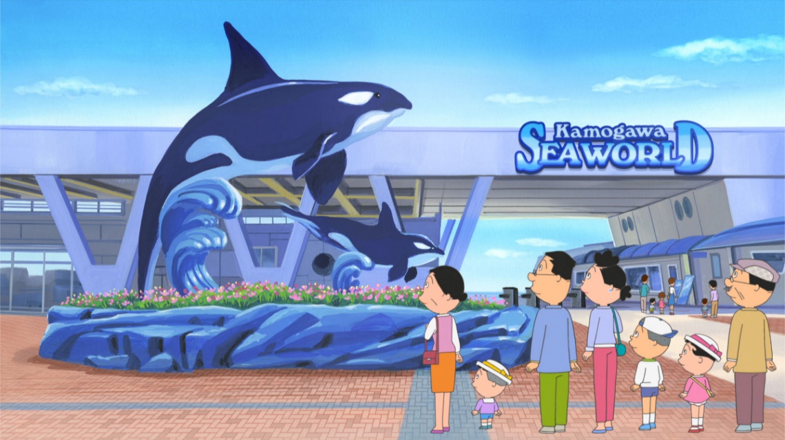 アニメ「サザエさん 春の行楽スペシャル」のビジュアル（c）長谷川町子美術館