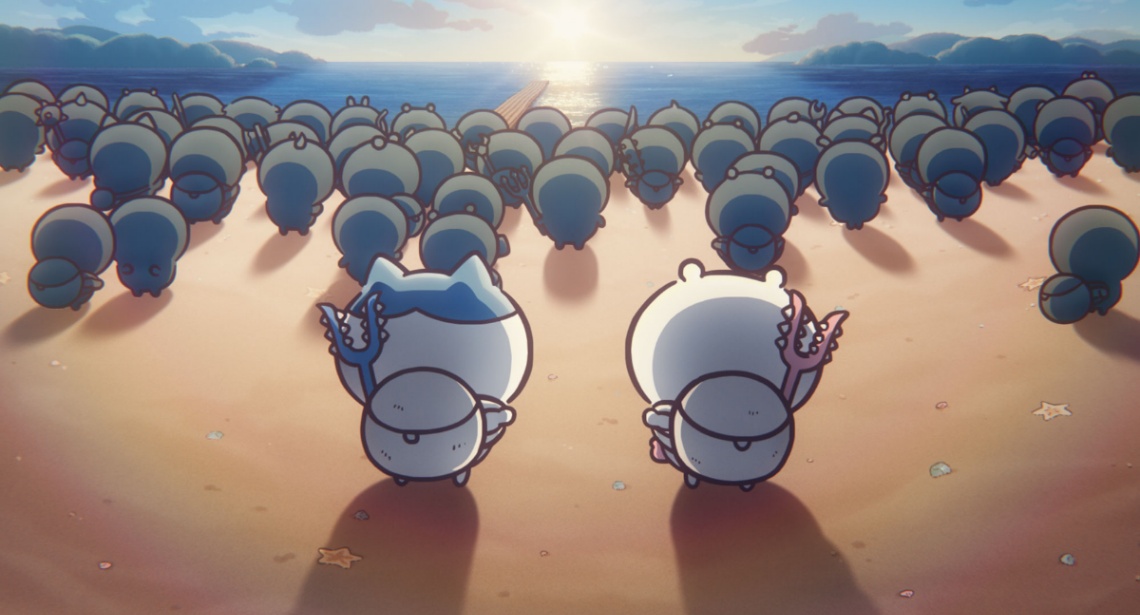 アニメ「映画ちいかわ 人魚の島のひみつ」の一場面（c）ナガノ ／ 2026「映画ちいかわ」製作委員会