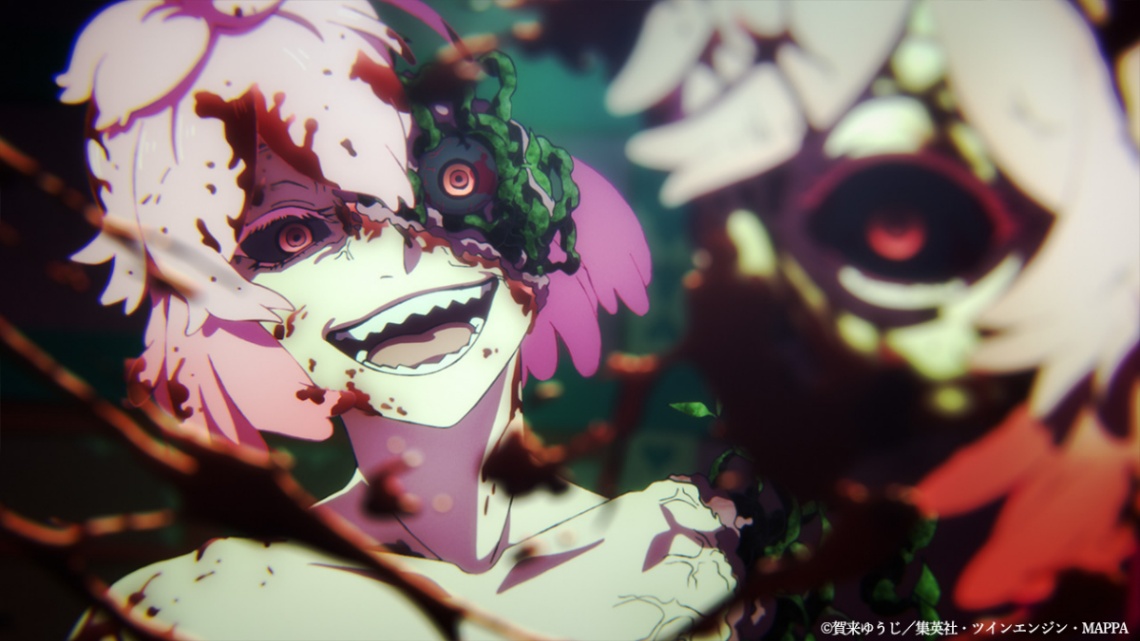 アニメ「地獄楽」の第21話「菊と桃」の一場面