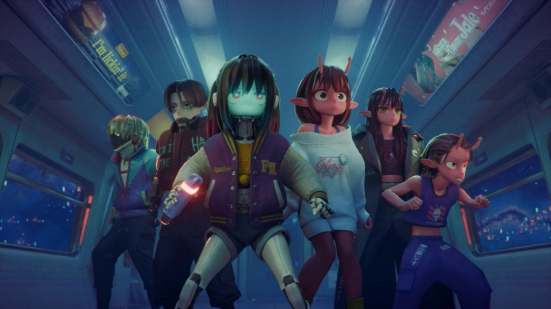 アニメ「銀河特急 ミルキー☆サブウェイ 各駅停車劇場行き」のカット（c）亀山陽平／タイタン工業