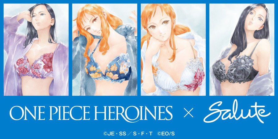 アニメ「ONE PIECE HEROINES」と「Salute」とのコラボポスター