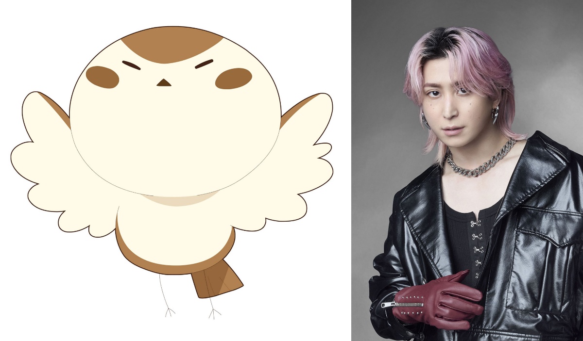 アニメ「メイドさんは食べるだけ」に登場するチュン（左）と声優を務める佐久間大介さん（c）前屋進・講談社／食べるだけを見てるだけの製作委員会