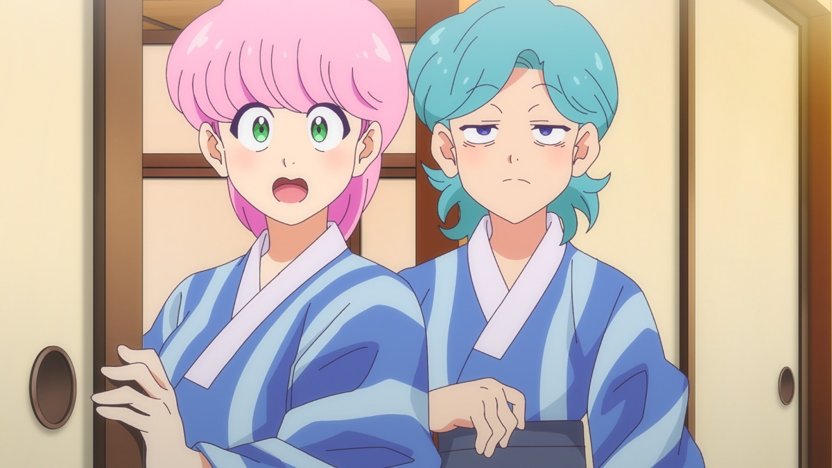 アニメ「ハイスクール！奇面組」の第10話「レッツゴー修学旅行」の一場面（c）新沢基栄／集英社・奇面組