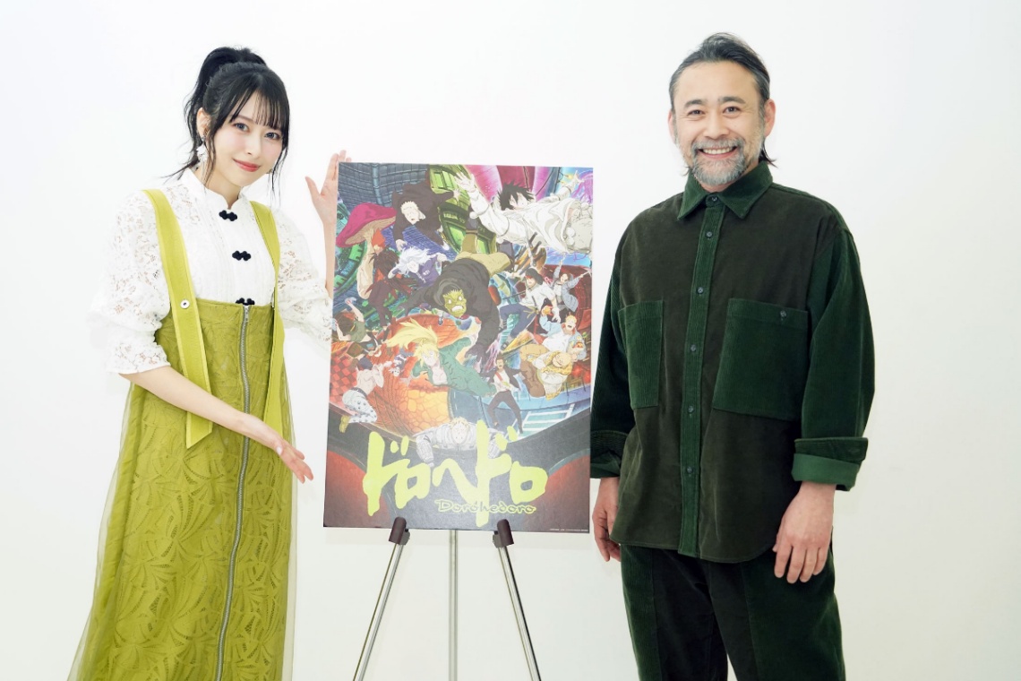 アニメ「ドロヘドロ Season2」に出演するニカイドウ役の近藤玲奈さん（左）とカイマン役の高木渉さん