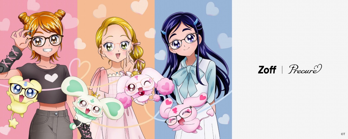 「プリキュア」シリーズと「Zoff」がコラボした「Zoff Precure」（C）東映アニメーション