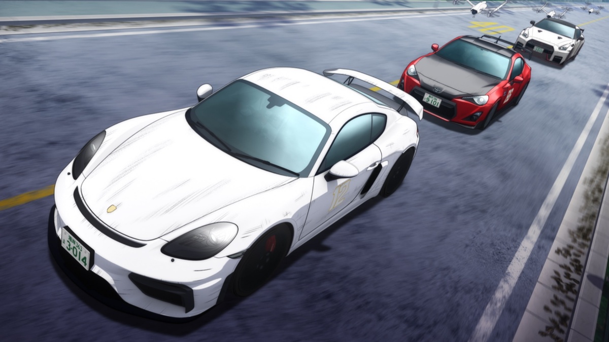 アニメ「MFゴースト 3rd Season」の第37話「先頭グループの分裂」の一場面(c)しげの秀一・講談社/MFゴースト製作委員会