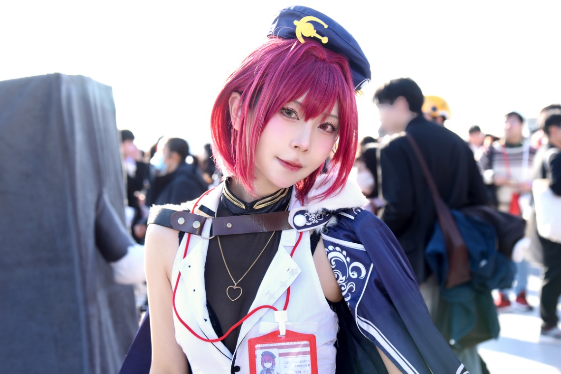 宝鐘マリンのコスプレを披露した天上てんこさん