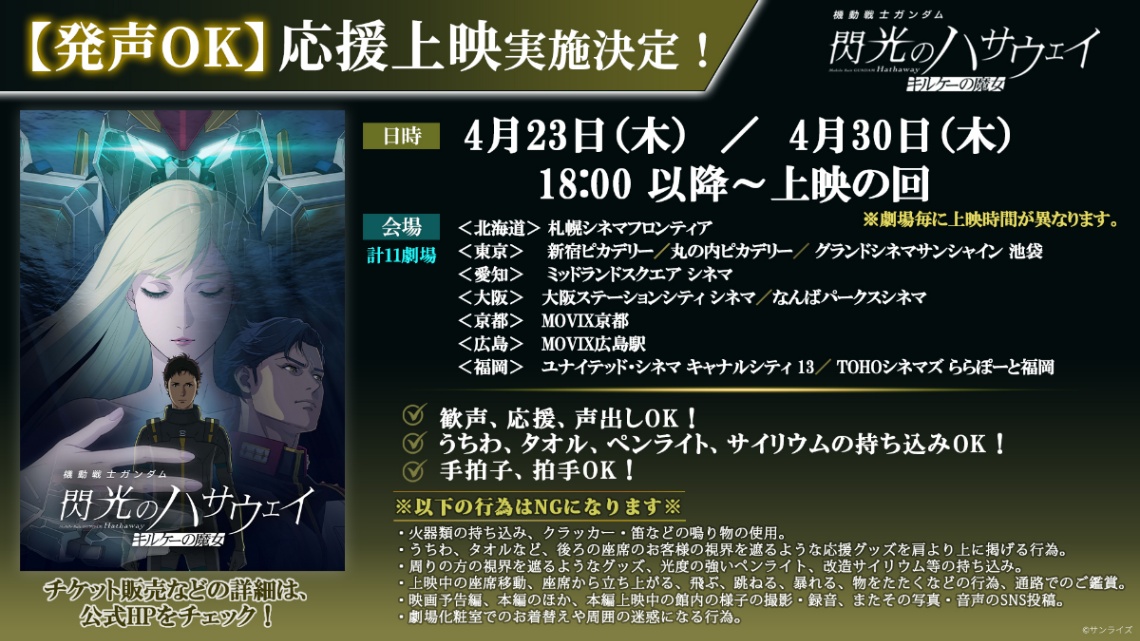 アニメ「機動戦士ガンダム 閃光のハサウェイ キルケーの魔女」のビジュアル（C）創通・サンライズ