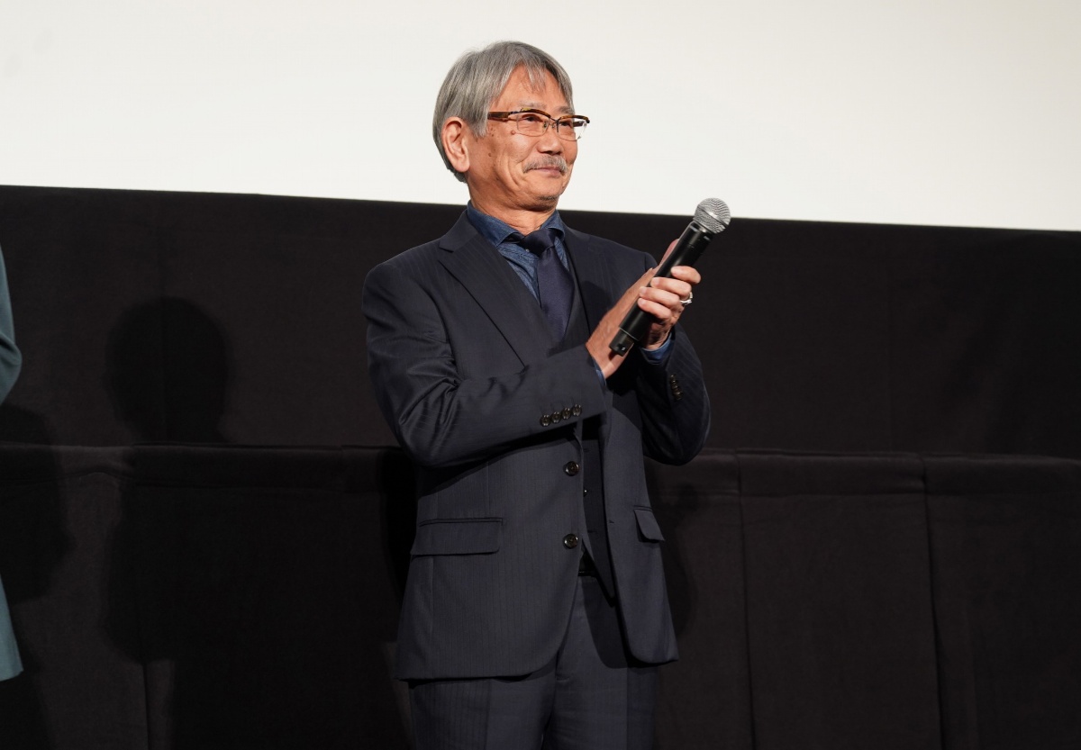 アニメ「機動警察パトレイバー EZY」の第1章の完成披露舞台あいさつにサプライズで登場した千葉繁さん